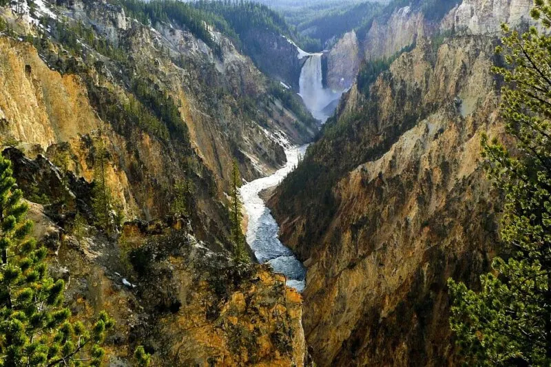 Grand Canyon Waterfall at West Yellowstone National Park