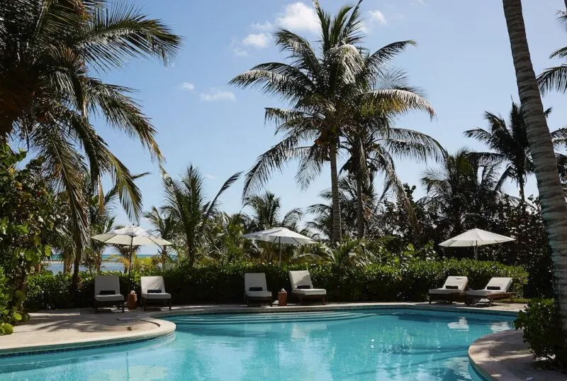 The pool area at Kamalame Cay Private Island Resort