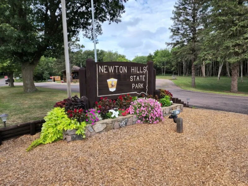 Newton Hills State Park Welcome Board