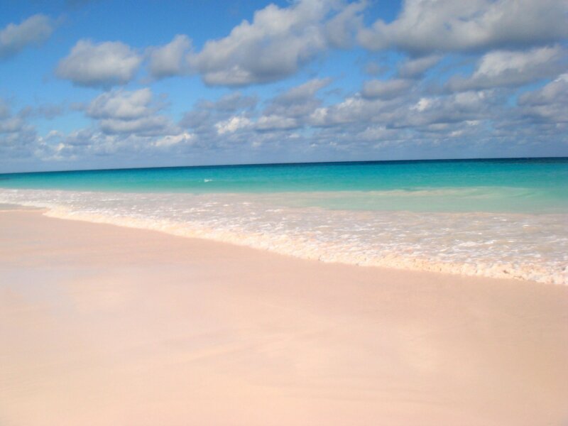 Pink Sand Beach in the Bahamas