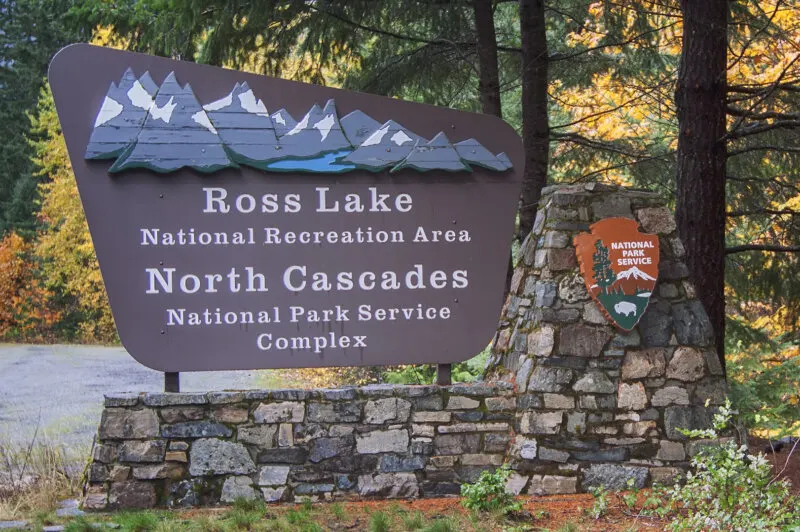 Ross Lake National Recreation Area sign