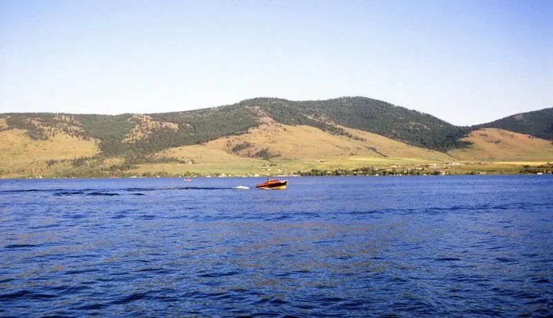 A boat on flathead lake