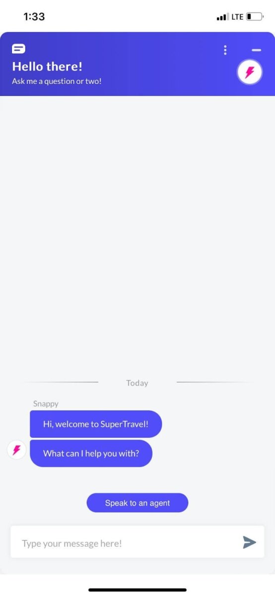 AI-Powered ChatBot on the SuperTravel Website