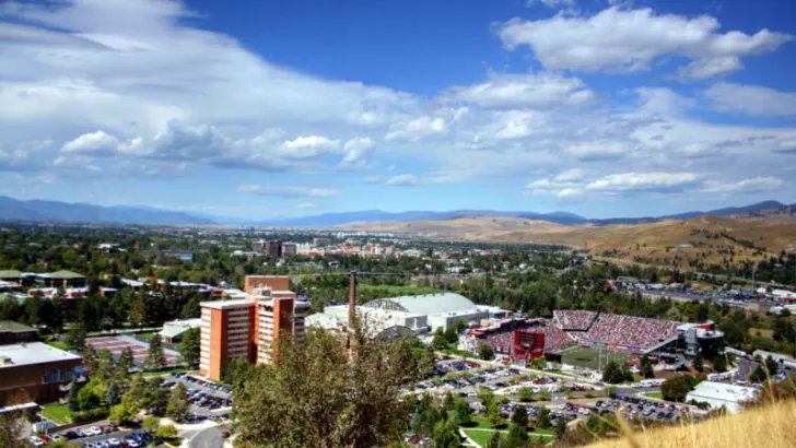 An Aerial view of Missoula Montana