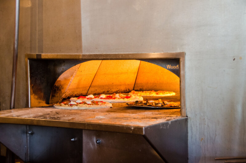 Pizza Being Cooked in Biga Pizza