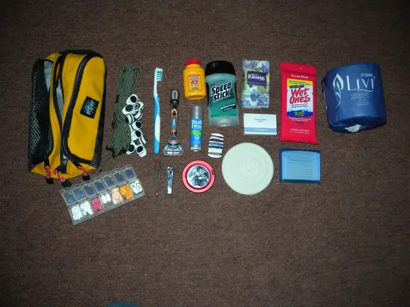 Hygiene Essentials and a Toiletry Bag