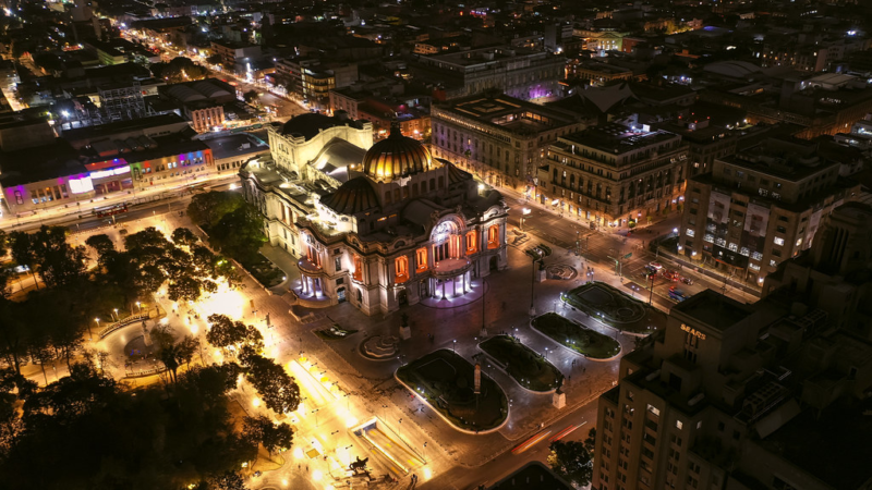 Overlooking View of Mexico at Night