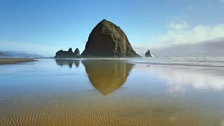 a beach at cannon beach oregon