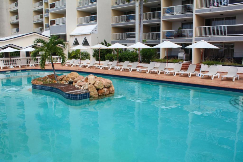 Pool View Outside Sapphire Beach Club Resort St Maarten