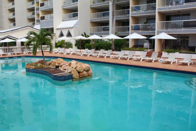 Pool View Outside Sapphire Beach Club Resort St Maarten