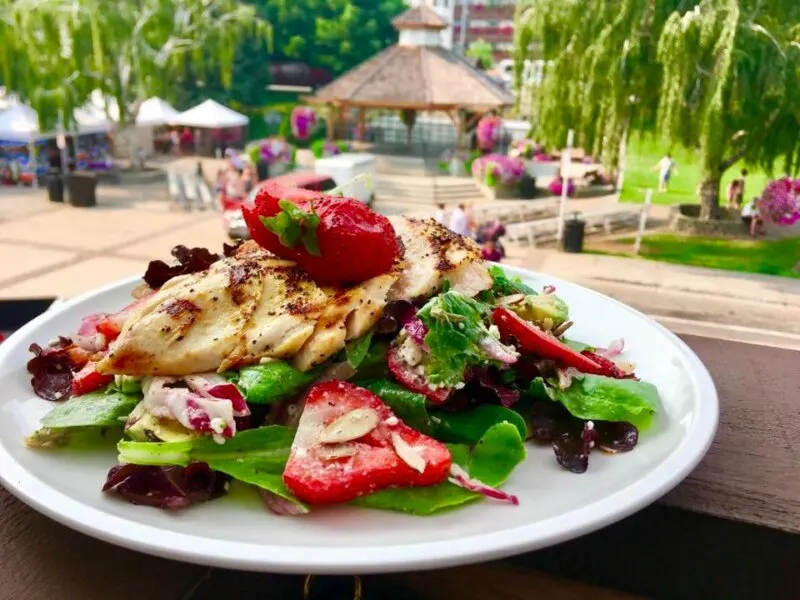 Refreshing Strawberry Salad At Mozart's Steakhouse Leavenworth