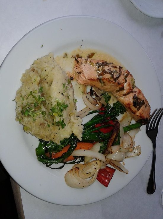 Salmon Vegetable Buttery Mash Potatoes At Visconti's Ristorante Italiano