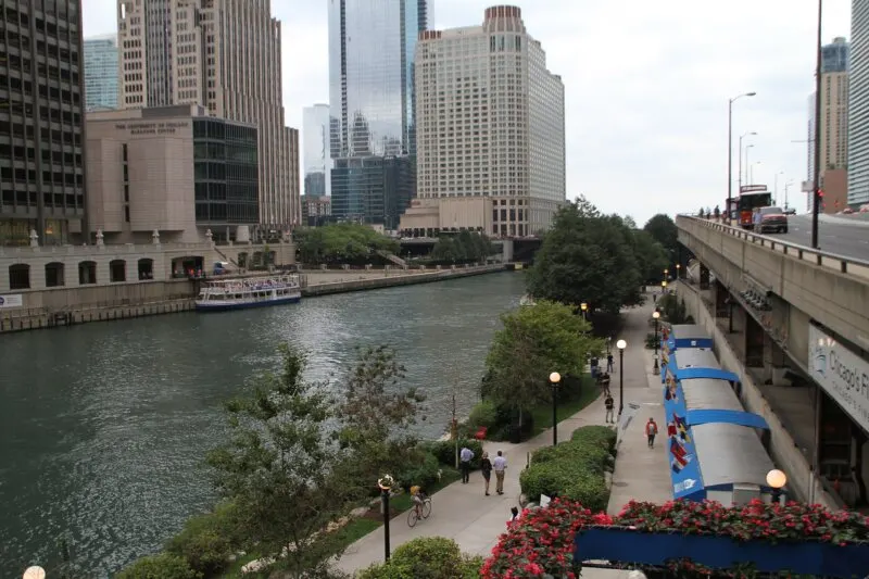 Chicago River And Riverwalk